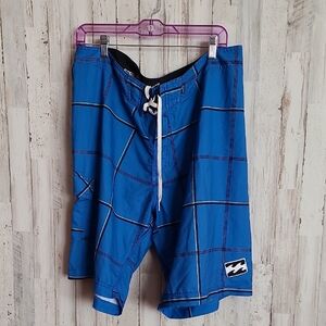 Billabong Vibrant Blue Checkered Board Shorts